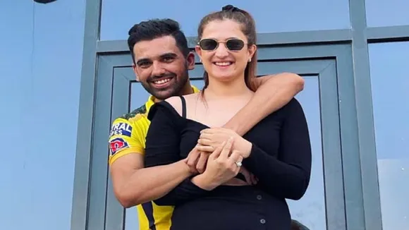 Deepak Chahar and Jaya Bhardwaj