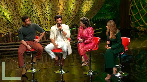 karan patel nikki tamboli benah bhasin and arjun bijlaani at bigg boss 15 weekend ka vaar