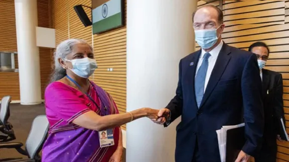 David Malpass Nirmala Sitharaman
