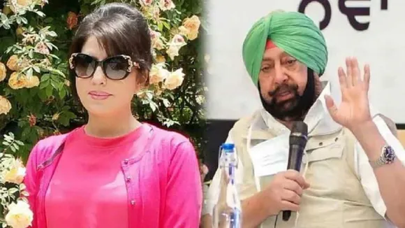 captain amarinder and aroosa7567657657