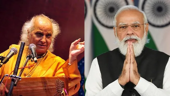 Pandit Jasraj and PM Modi