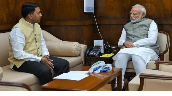 Pramod Sawant with Pm modi