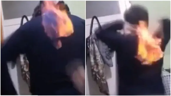 This Man Set Himself On Fire