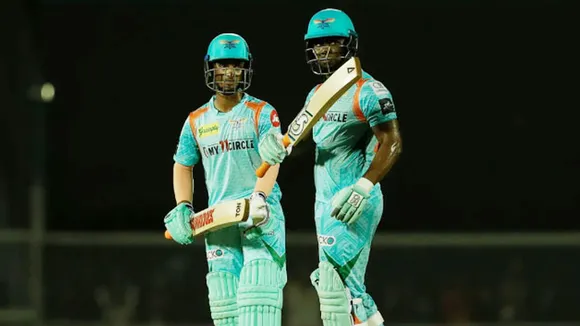 Lewis with Ayush Badoni