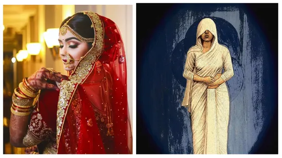 Bride Wears White Dress On The Day Of Marriage