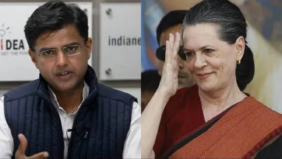 Sachin Pilot and Sonia Gandhi