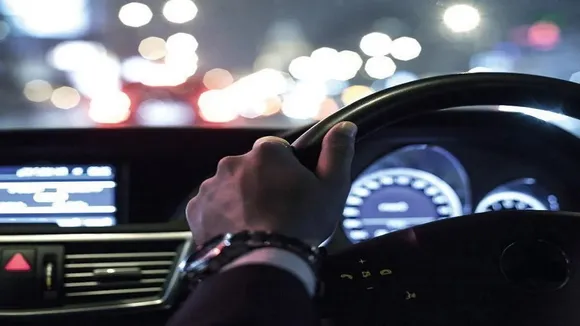 Car Driving In Winter