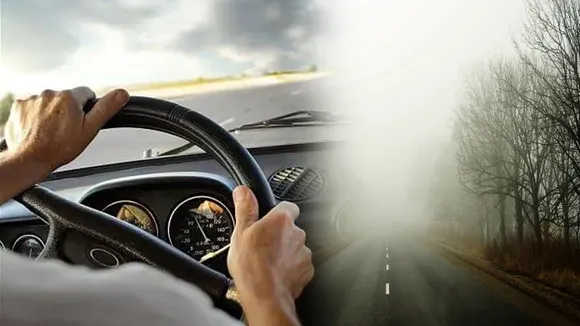 Car Driving In Winter