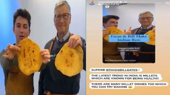 pm modi praises bill gates roti