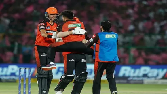 Abdul Samad last ball strike