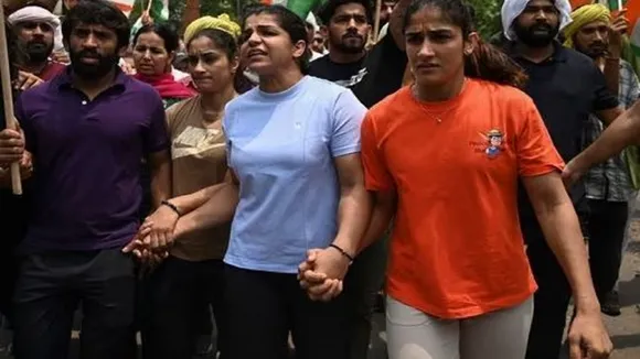 Wrestlers Protest