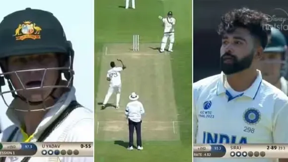 wtc 2023 final ind vs aus Mohammed Siraj vs steve smith clashed