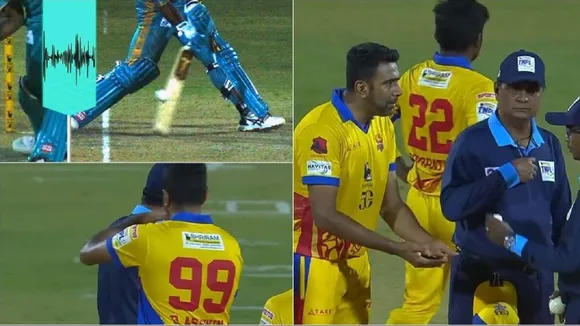 tnpl viral video ravichandran ashwin take DRS on DRS