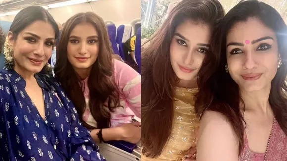 Raveena Tandom with daughter