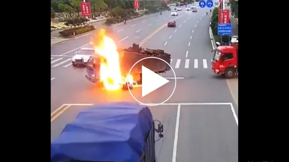 viral accident trending video