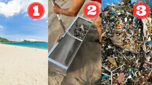 garbage on the beach