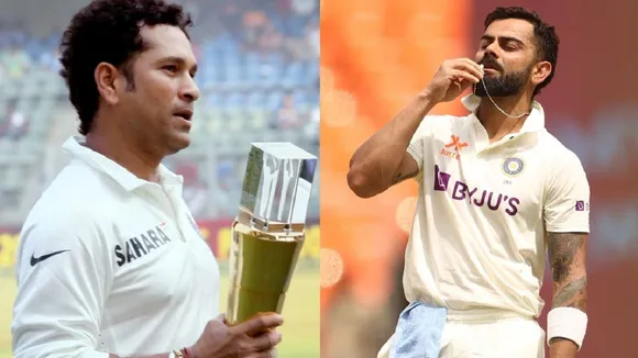 virat and sachin both legends score 29th century on port of spain