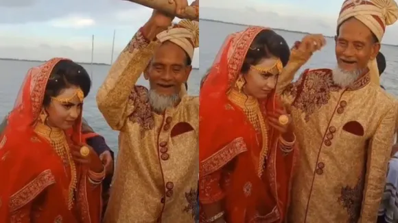 old man marry to young girl viral photo