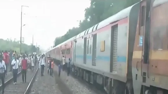 fire in train