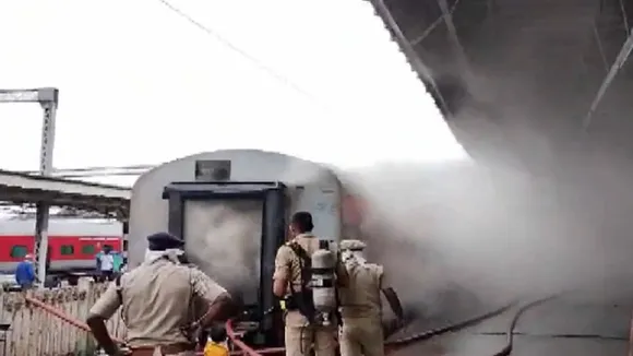 Train fire