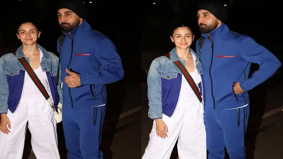 Ranbir and Alia on airport