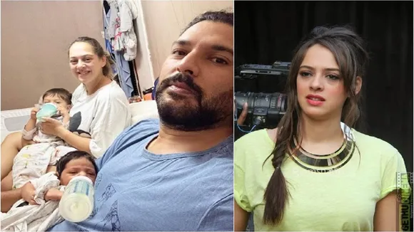 Hazel Keech and Yuvraj Singh