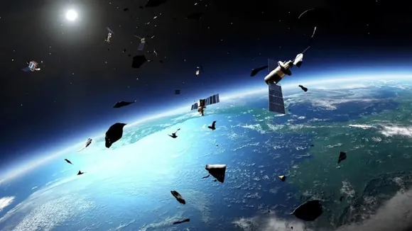 Soviet satellite breaks