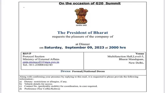 president of bharat