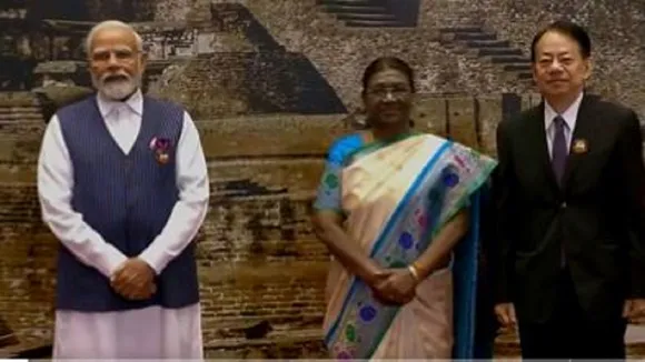 राष्ट्रपति द्रौपदी मुर्मू और प्रधानमंत्री नरेंद्र मोदी