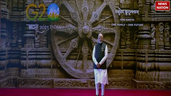 Why did PM Modi welcome all the foreign leaders in front of Konark Chakra at g 20 summit india