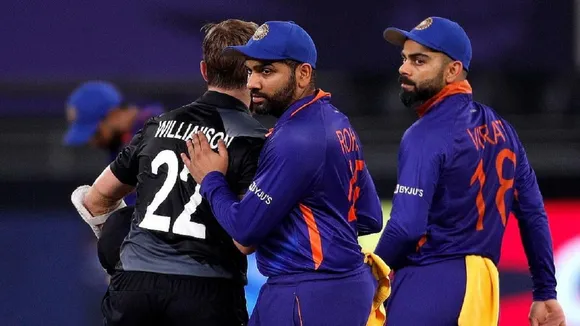 india s virat kohli with new zealand s kane williamson after the match
