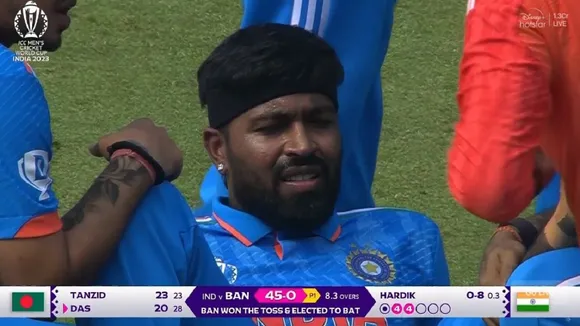hardik pandya injured during ind vs ban match