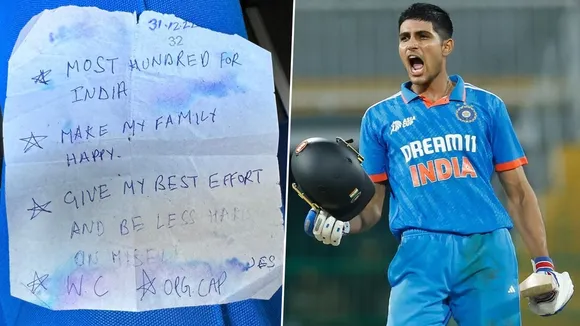 Shubman gill post his bucket list for 2023 on social media