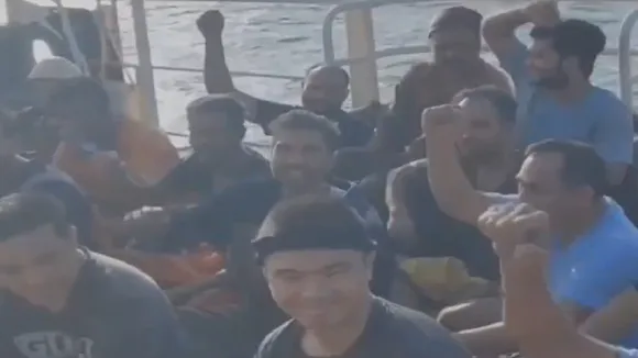 Crew members of MV Lili Norfolk
