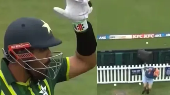 babar azam accidentally six