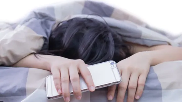 sleeping with mobile