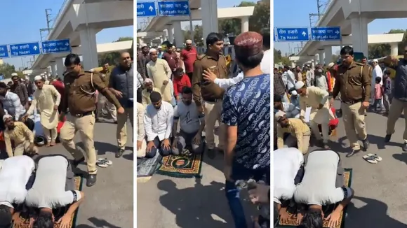 Delhi Police officer assaults namazi