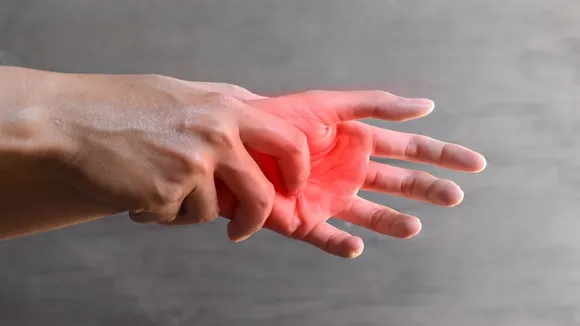 Women s left hand is itching