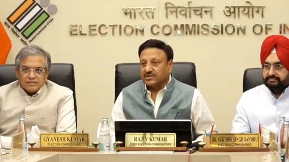 CEC Rajeev Kumar and EC Gyanesh Kumar and Sukhbir Singh Sandhu S