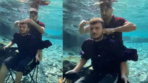 viral water cut hair video