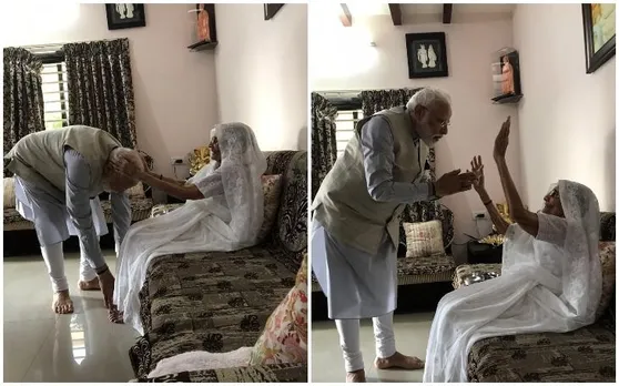 Lok Sabha Election 3rd Phase: वोट डालने से पहले PM नरेंद्र मोदी ने लिया मां हीराबेन का आशीर्वाद