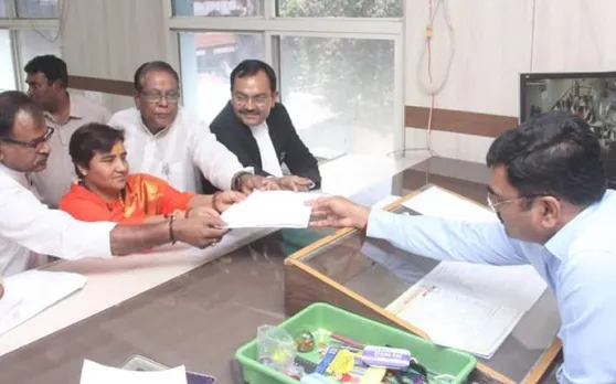 MP/CG News 22 April 2019: भोपाल से बीजेपी उम्मीदवार साध्वी प्रज्ञा ठाकुर ने दाखिल किया नामांकन