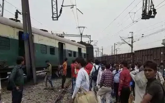 गाजियाबाद से दिल्ली जा रही ईएमयू ट्रेन पटरी से उतरी, कई यात्री घायल
