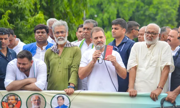 Patna: Rahul Gandhi, INDIA Alliance Leaders Lead Bihar Bandh Protest Against SiR