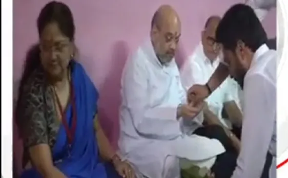 राजस्थान: अमित शाह ने दलित के घर किया भोजन