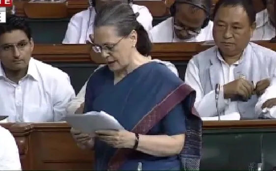 सोनिया गांधी का लोकसभा में BJP पर निशाना