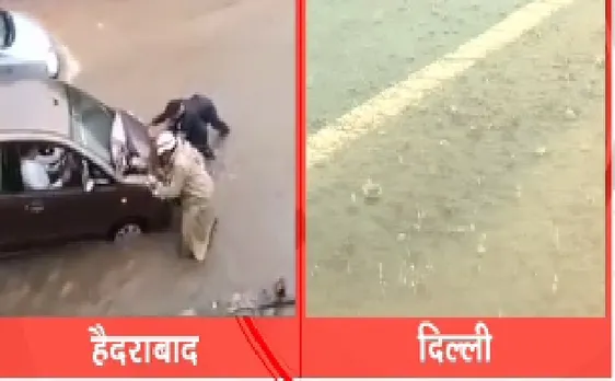 दिल्ली और हैदराबाद में बारिश का कहर 
