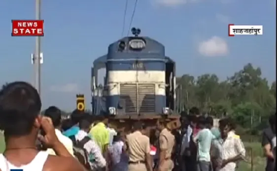  शाहजहांपुर: ट्रक से टकराई ट्रेन, बड़ा हादसा टला
