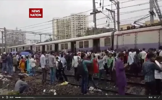 मुंबई लोकल ट्रेन पटरी से उतरी, हताहत की ख़बर नहीं