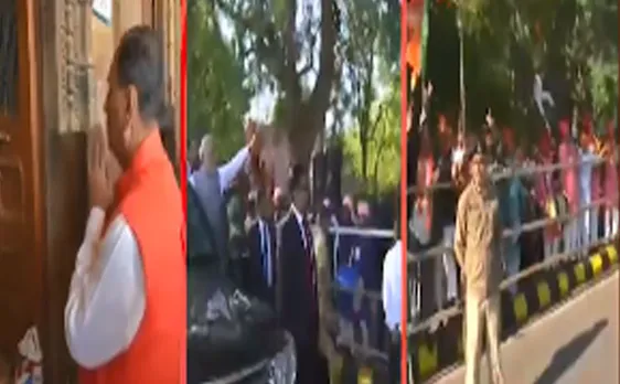 गुजरात में पीएम नरेंद्र मोदी ने किया रोड शो